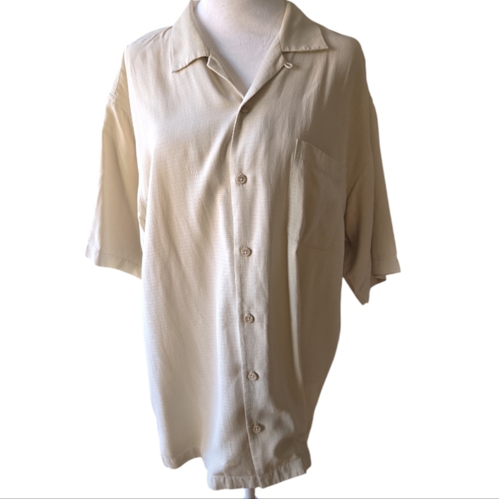 COPY - Tommy Bahama cream colered Hawaiian Shirt